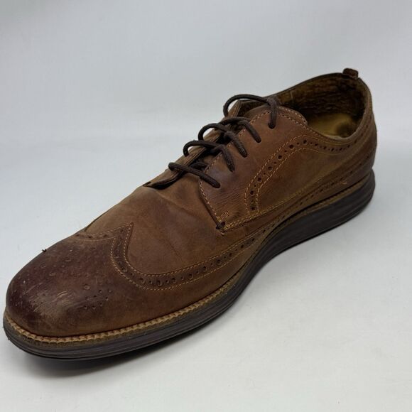 Cole Haan Original Grand Long Oxford Shoes Mens 13 M Brown Leather Wingtip main image 6
